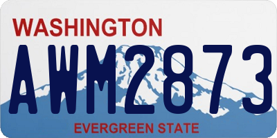 WA license plate AWM2873