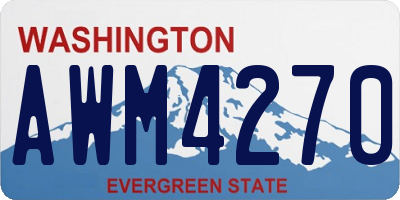 WA license plate AWM4270