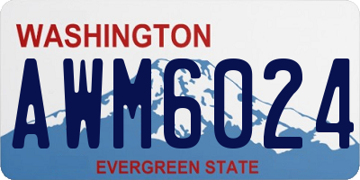 WA license plate AWM6024
