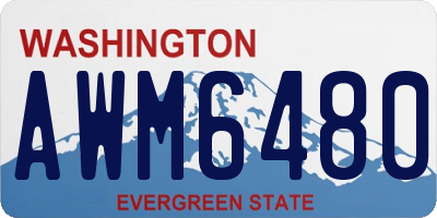 WA license plate AWM6480