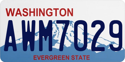 WA license plate AWM7029