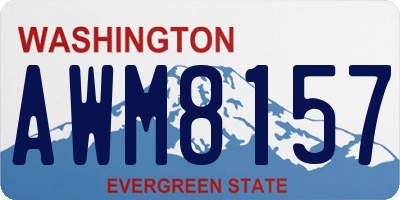 WA license plate AWM8157