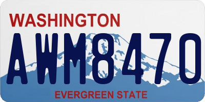 WA license plate AWM8470