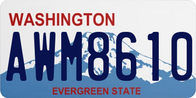 WA license plate AWM8610
