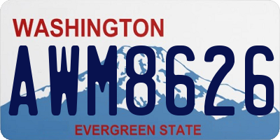 WA license plate AWM8626