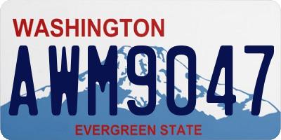 WA license plate AWM9047