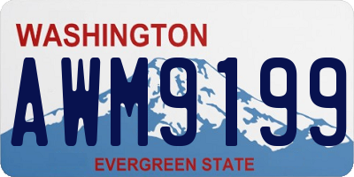 WA license plate AWM9199