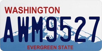 WA license plate AWM9527