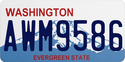 WA license plate AWM9586