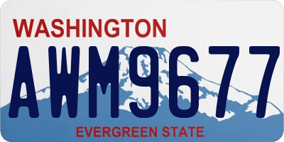 WA license plate AWM9677