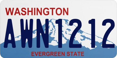 WA license plate AWN1212