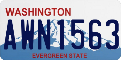 WA license plate AWN1563