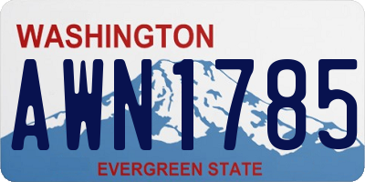WA license plate AWN1785