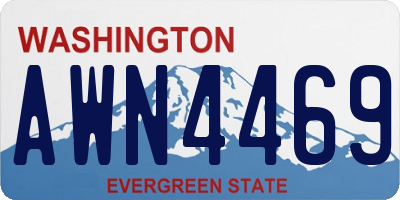 WA license plate AWN4469