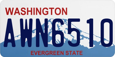 WA license plate AWN6510