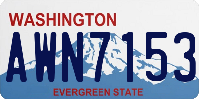 WA license plate AWN7153