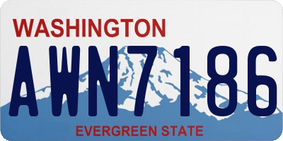 WA license plate AWN7186