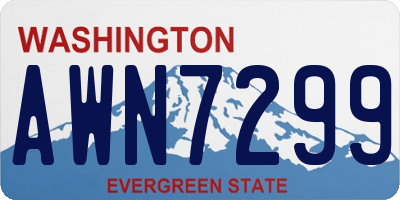 WA license plate AWN7299