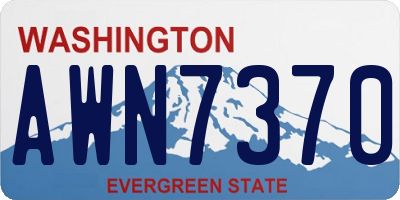 WA license plate AWN7370