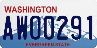 WA license plate AWO0291