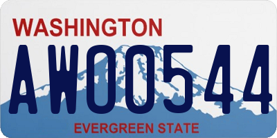 WA license plate AWO0544