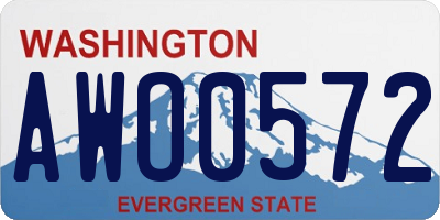 WA license plate AWO0572