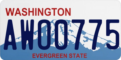 WA license plate AWO0775