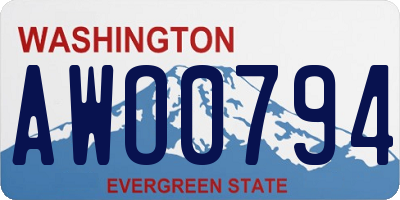 WA license plate AWO0794