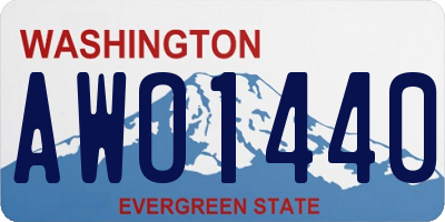 WA license plate AWO1440
