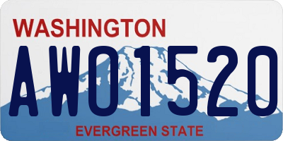 WA license plate AWO1520