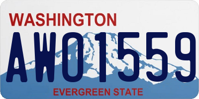 WA license plate AWO1559
