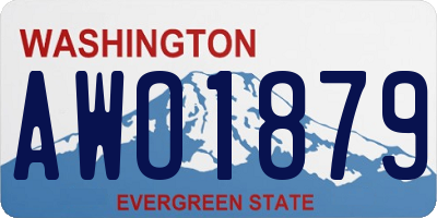 WA license plate AWO1879