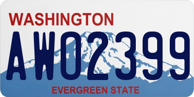 WA license plate AWO2399