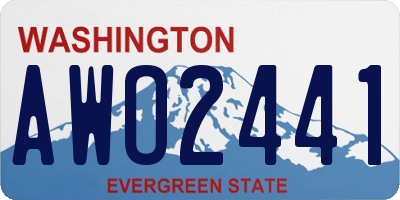 WA license plate AWO2441