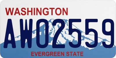 WA license plate AWO2559