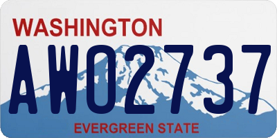 WA license plate AWO2737