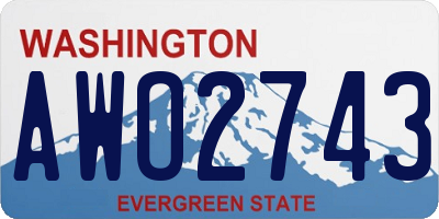 WA license plate AWO2743