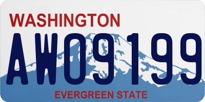 WA license plate AWO9199