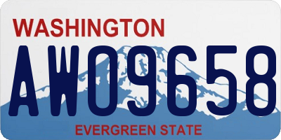 WA license plate AWO9658