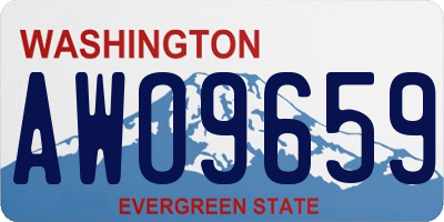 WA license plate AWO9659