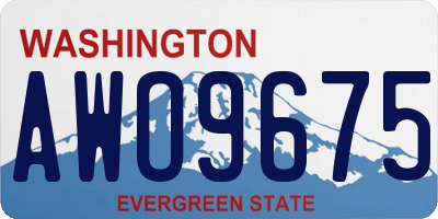 WA license plate AWO9675