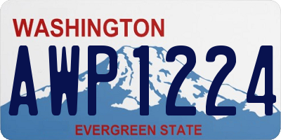 WA license plate AWP1224
