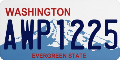 WA license plate AWP1225