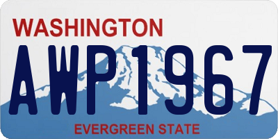 WA license plate AWP1967