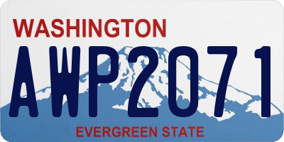 WA license plate AWP2071