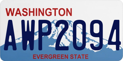 WA license plate AWP2094