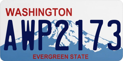 WA license plate AWP2173