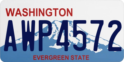 WA license plate AWP4572