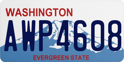 WA license plate AWP4608