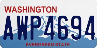 WA license plate AWP4694